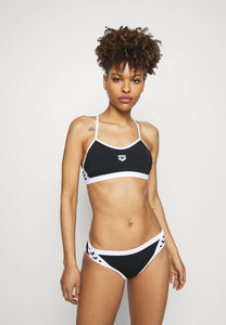 WOMEN TEAM STRIPE TWO PIECES -  Black White